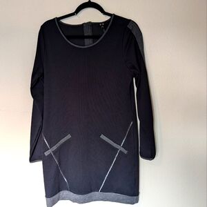 Yest Black Dress With Gray Accents Size 10